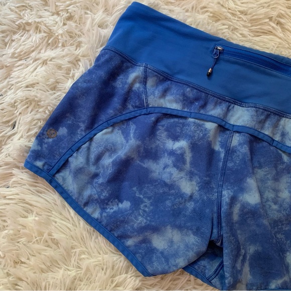 Lululemon Speed Short Tidal Trip Pipe Dream Blue Pipe Dream Blue Tye Dye - Picture 10 of 13